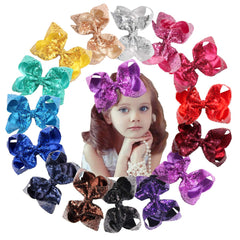 CellElection sequin hair bow pink with clip, perfect for festive party looks