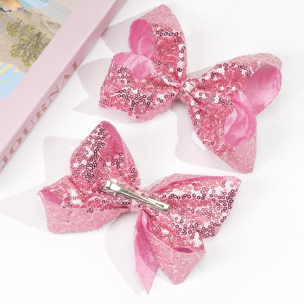 CellElection toddler hair bow clip adds shimmer to braids and ponytails