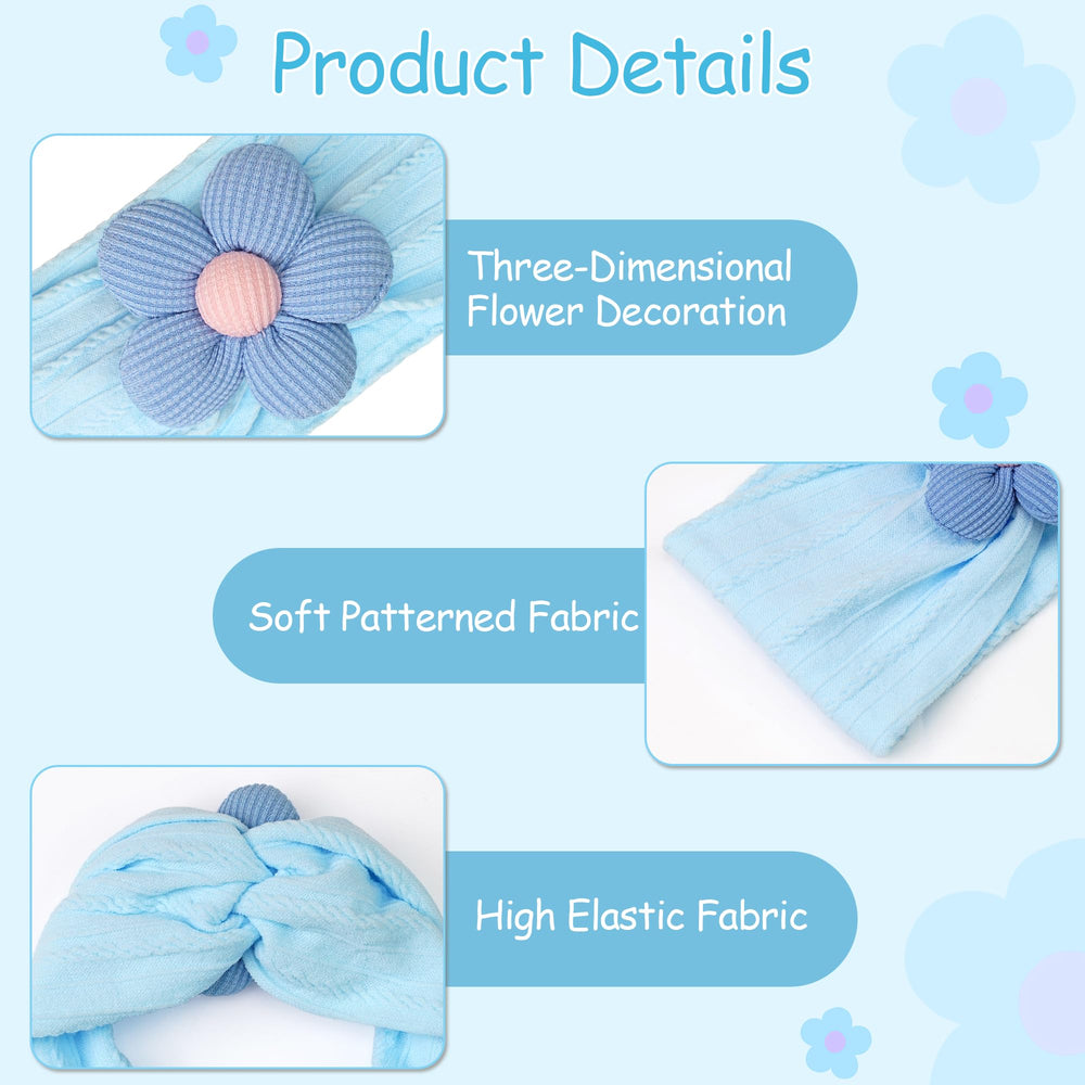CÉLLOT blue floral headband enhances photos and keeps hair tidy.