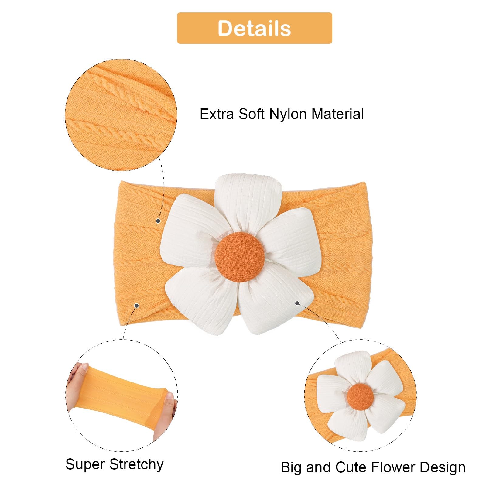CellLot yellow headbands brighten photos with cheerful, stay-in-place fit.