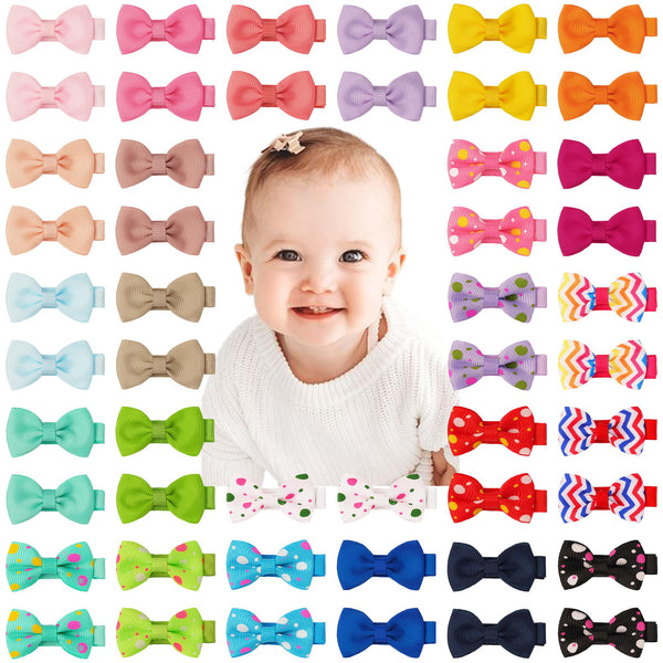 CÉLLOT baby hair clip with tiny 1.6-inch bow offering gentle hold and color variety
