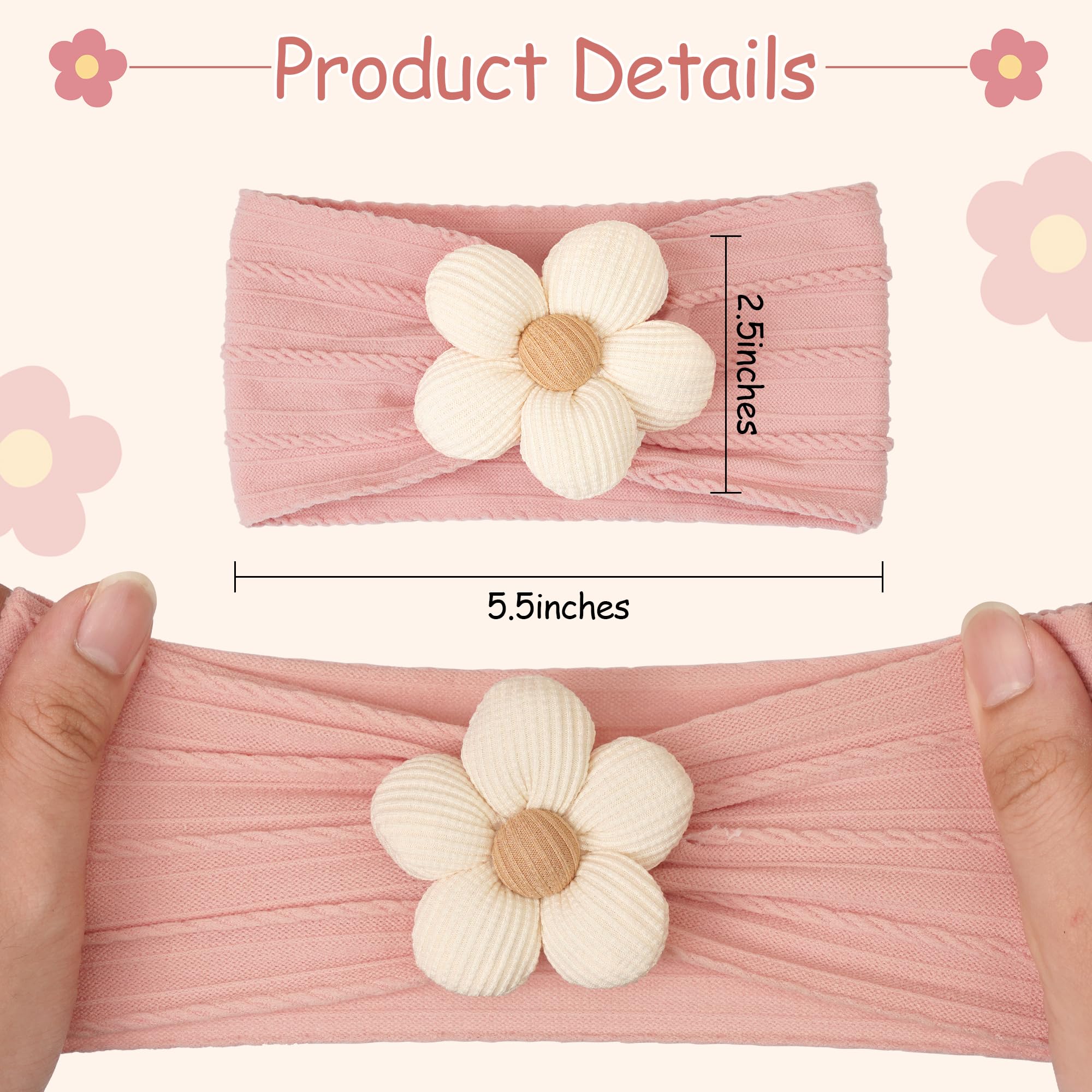Adjustable fit helps secure the headband as babies grow.