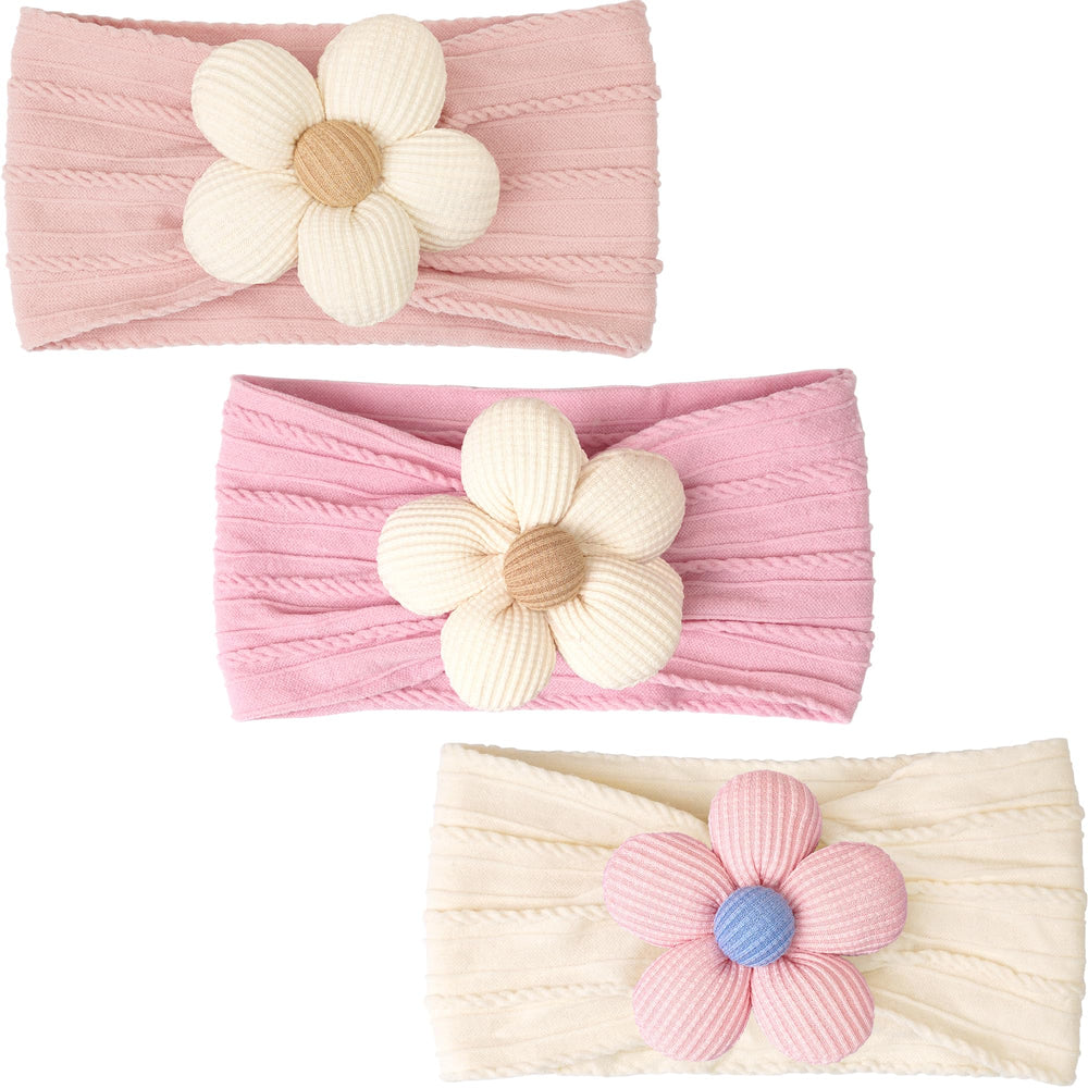CELLOT headbands with beige flowers offer versatile styling for daily outfits.
