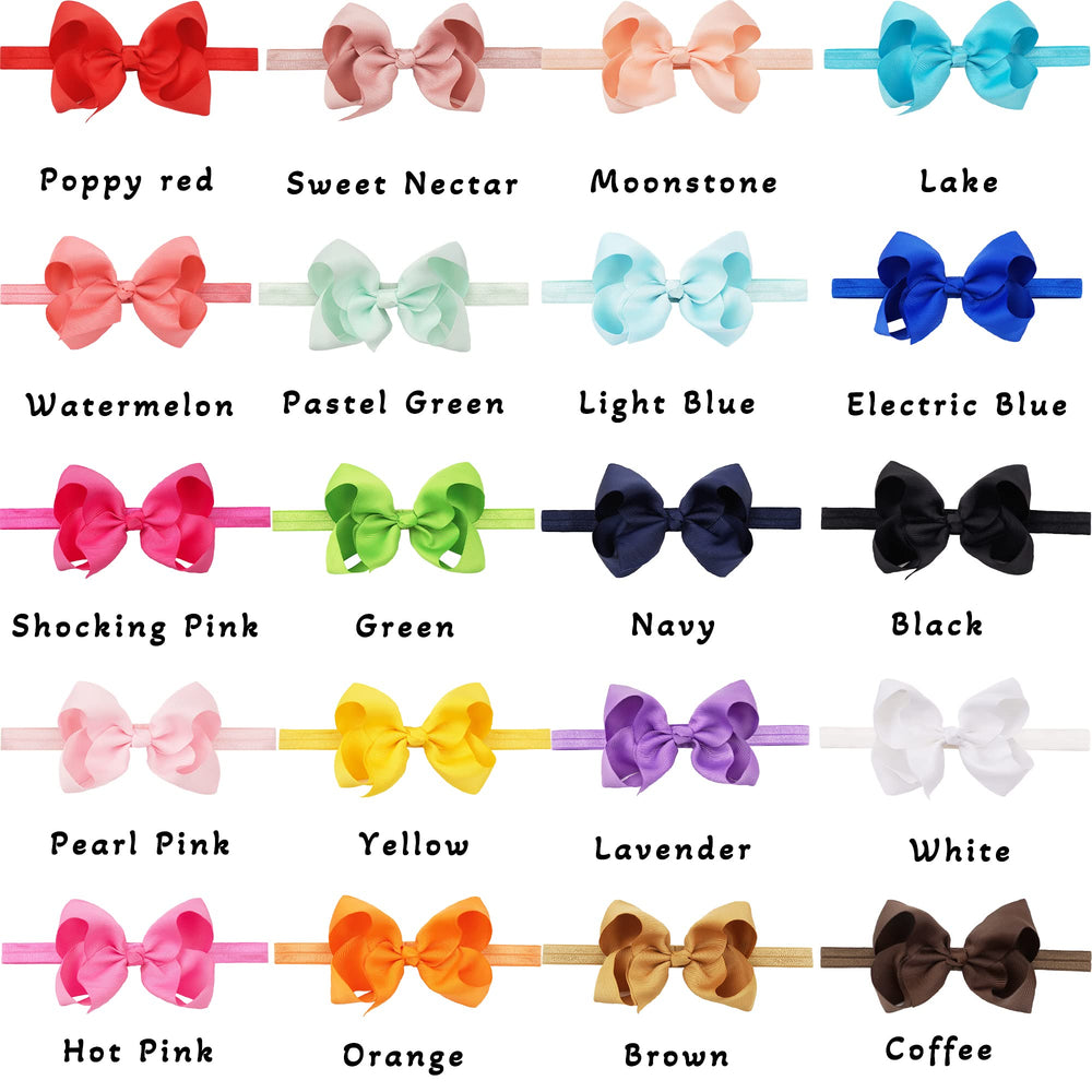 CÉLLOT grosgrain bow headband in pastel pink adds playful charm