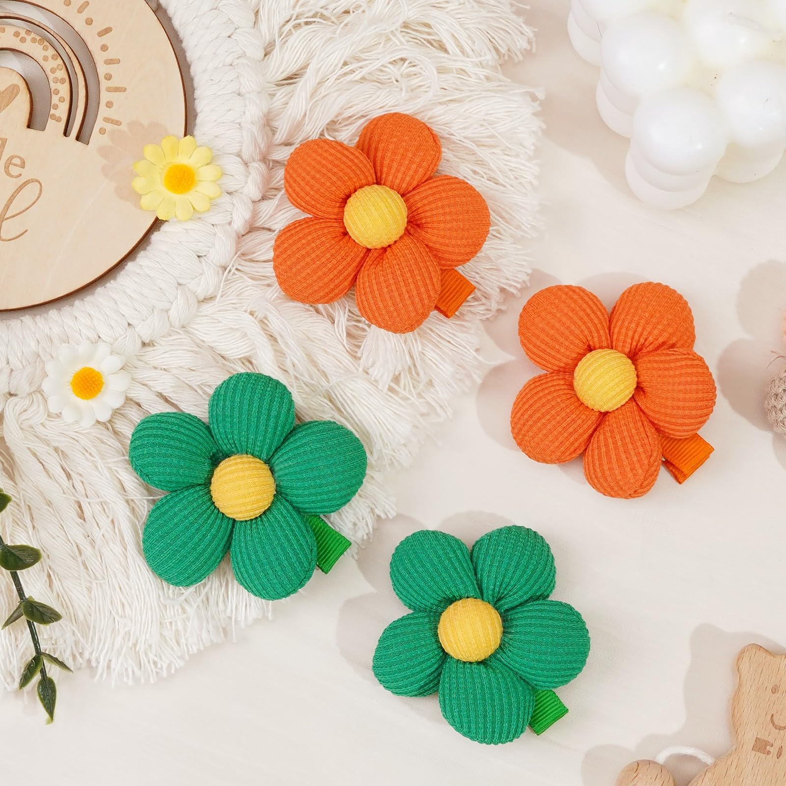 CÉLLOT handmade detail on flower clip highlighting craftsmanship