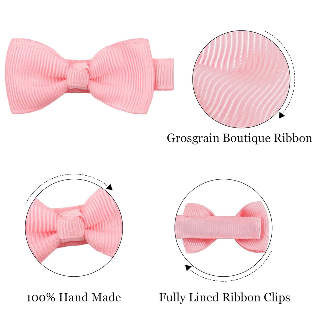 CELLOT 2-inch pink bow clip held securely in hair