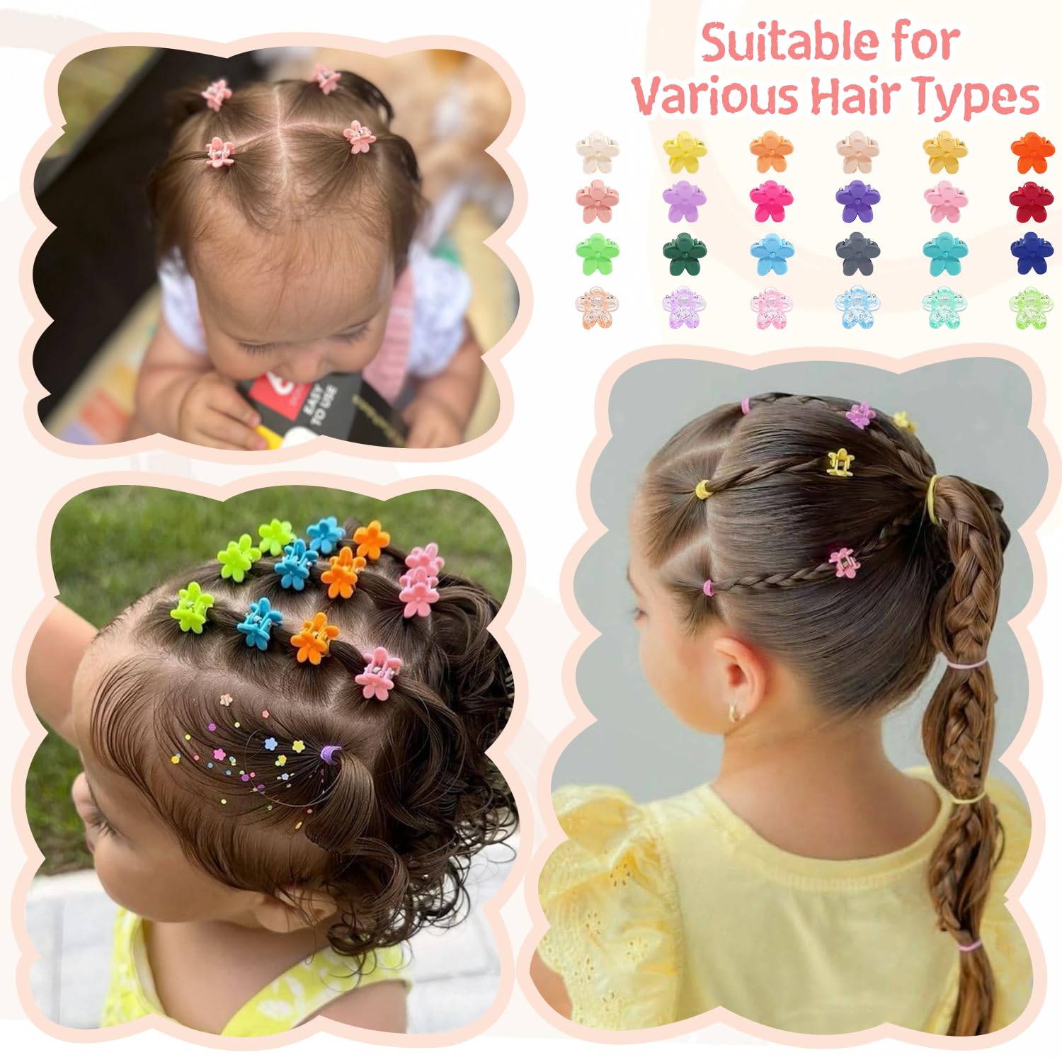 CÉLLOT multi-color row of clips for versatile outfit matching.
