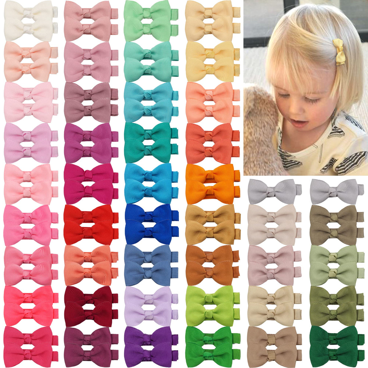 CÉLLOT 90-piece hair clip box showing assorted colors for quick outfit coordination.