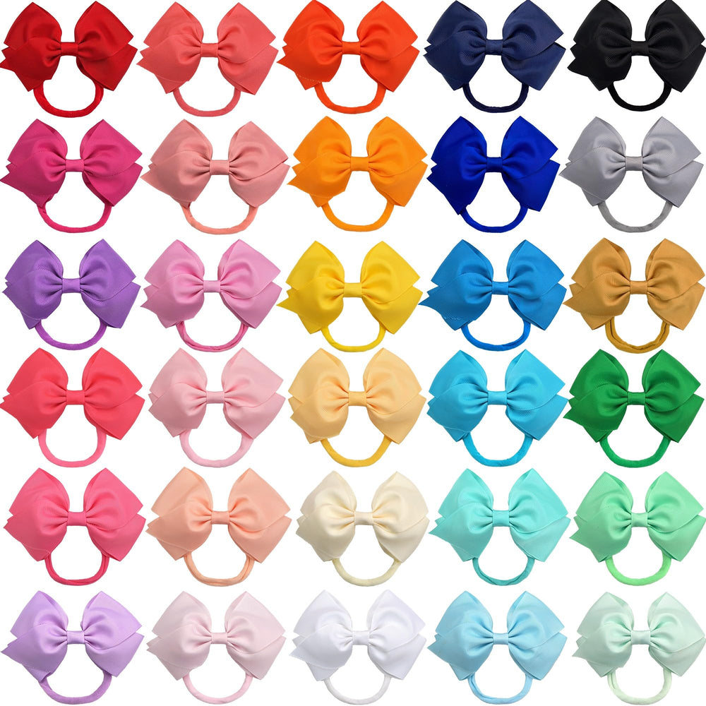 CELLOT baby bow headband, 5-inch size, soft nylon for gentle wear.