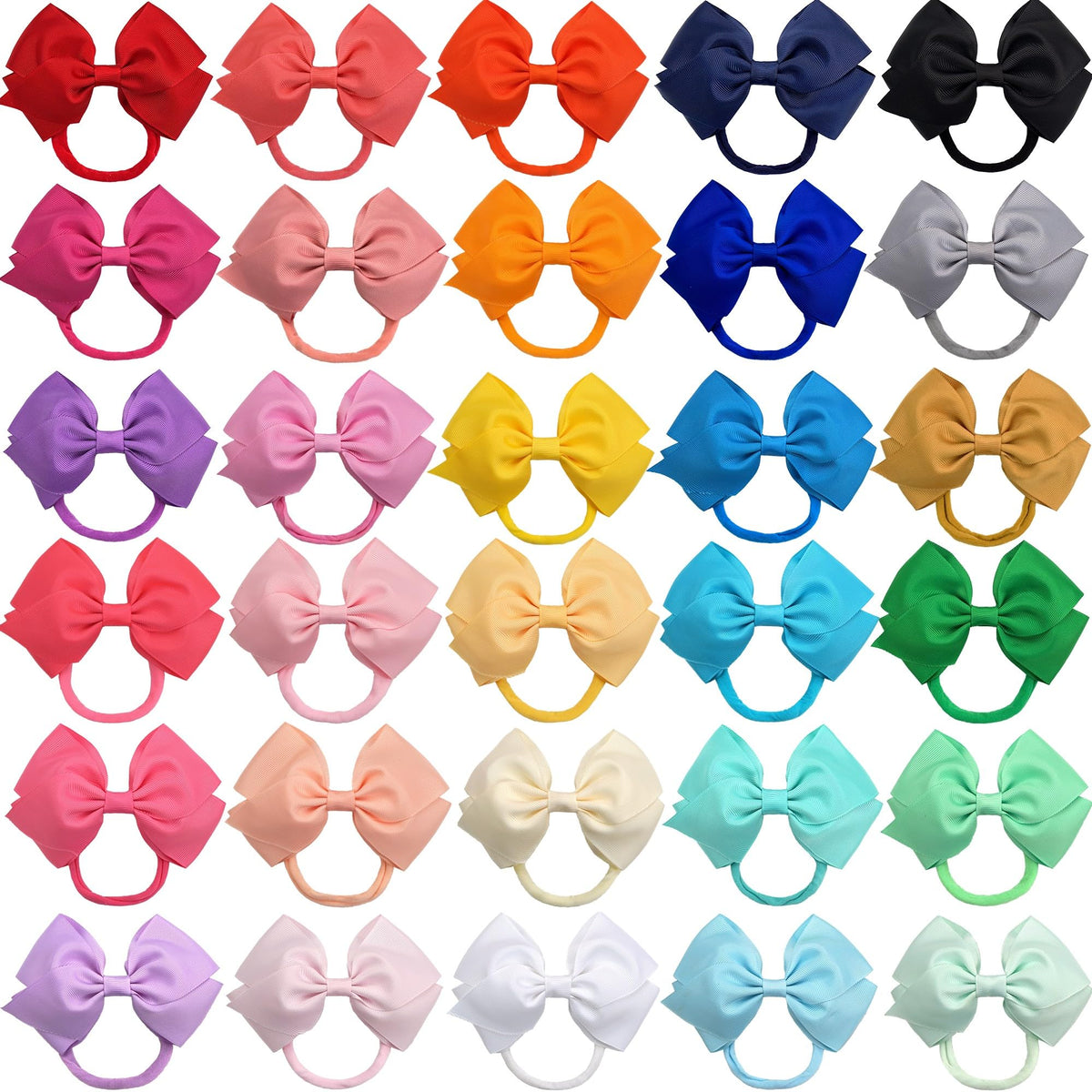 CELLOT baby bow headband, 5-inch size, soft nylon for gentle wear.