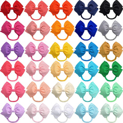 CELLOT baby bow headband, 5-inch size, soft nylon for gentle wear.