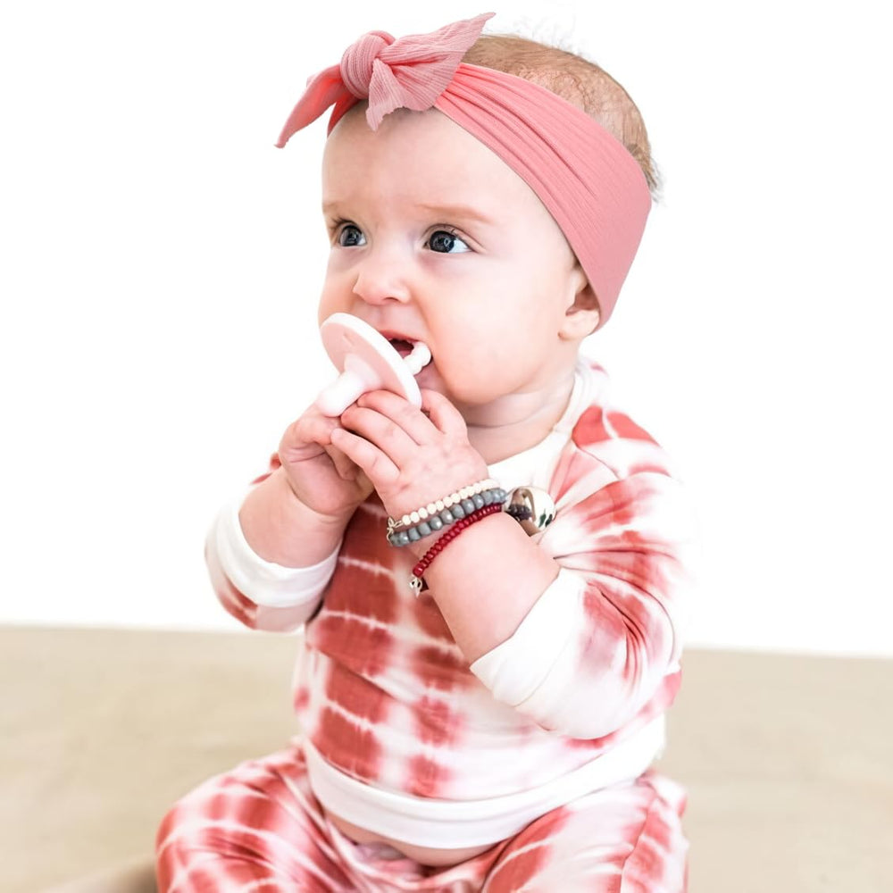 Cellot peach knot headband brightens newborn outfits and photos