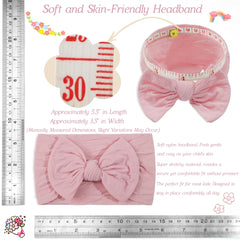 Cellot soft stretchy nylon headbands gentle on delicate infant scalps.