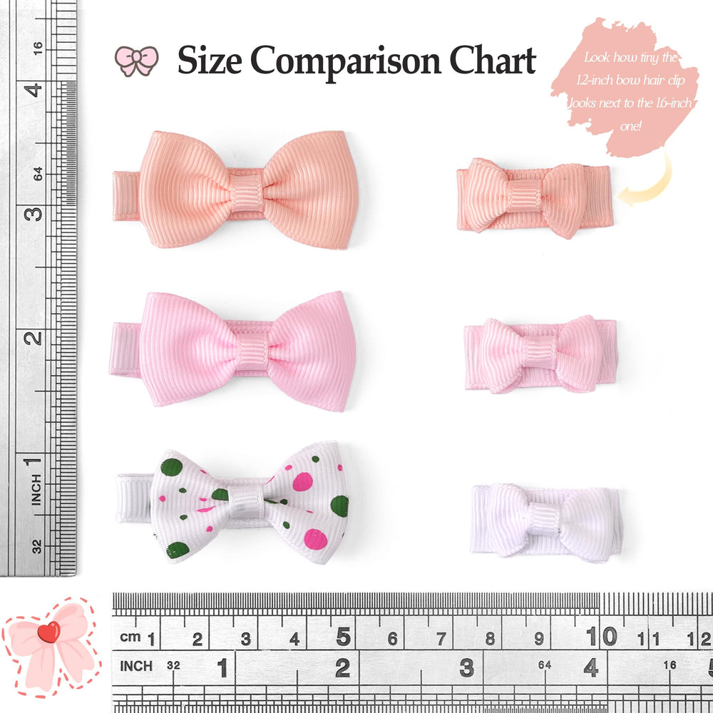 Cellot tiny baby bows sized 0.8-inch for fine hair and gentle styling.