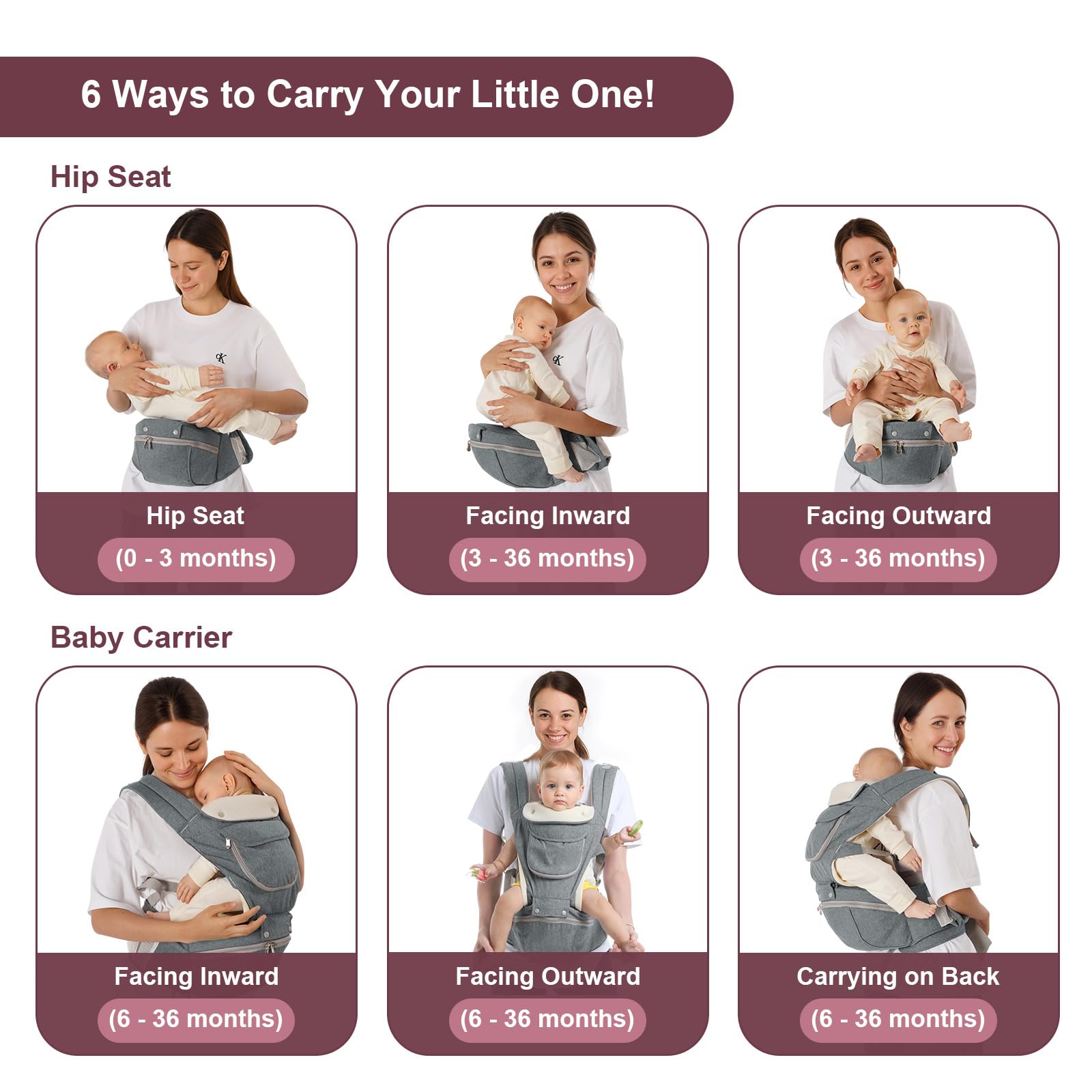 Cemobene Baby Carrier adjustable waist offers a customizable fit for caregivers.