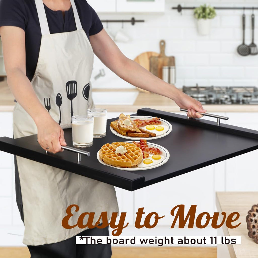 cenleoha sturdy wooden stove cover guards cooktop from scratches