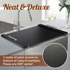 cenleoha minimalist bamboo cover enhances kitchen decor while tidying