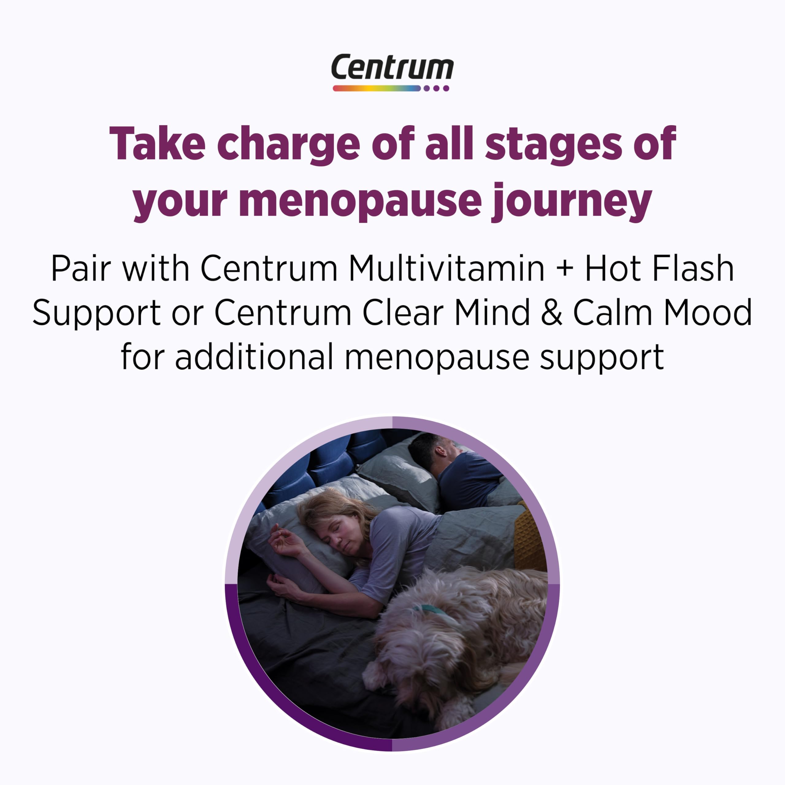 Centrum Restful Sleep ingredients label hints at botanicals.