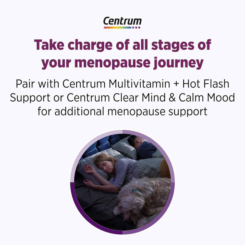 Centrum Restful Sleep ingredients label hints at botanicals.