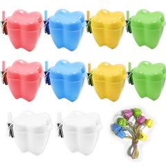 Ceonam multicolor tooth boxes for kids, durable storage for baby teeth memories.