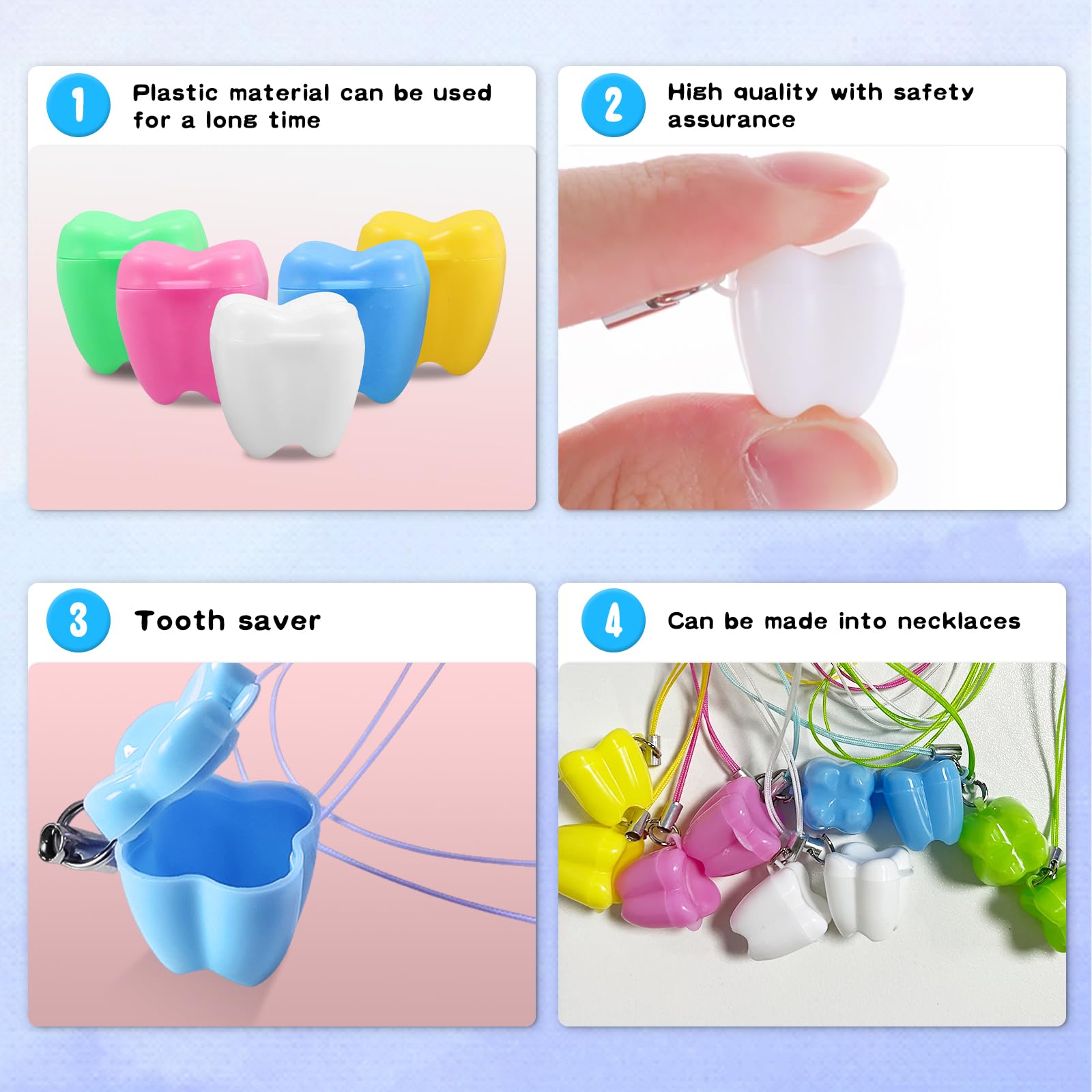 Colorful, portable storage for every child's first teeth.