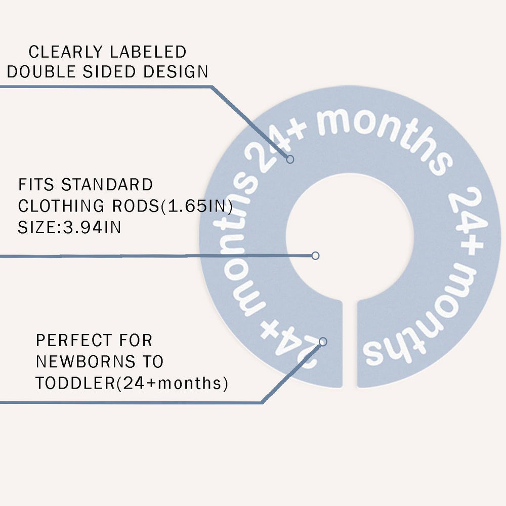 Cephira dividers feature double-sided printing for clear size labels.