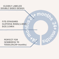 Cephira dividers feature double-sided printing for clear size labels.