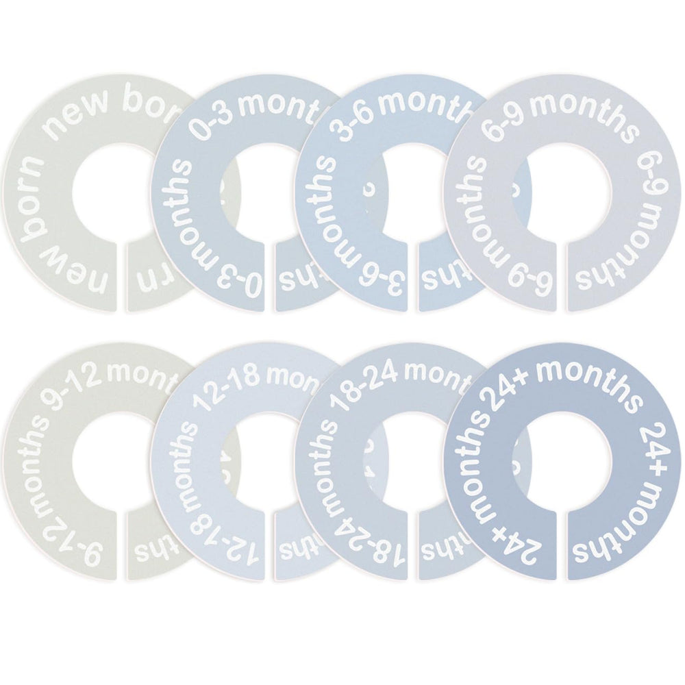 Cephira baby closet dividers show newborn to 24 months with easy readability.