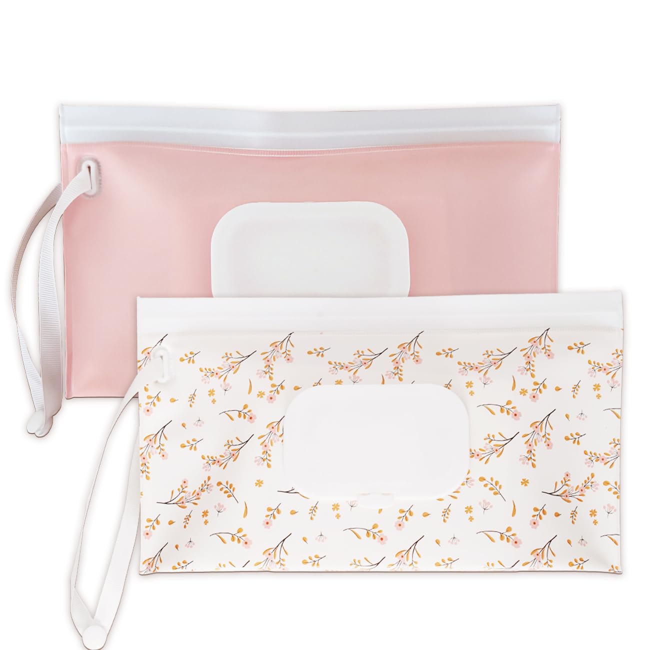 Cephira baby wipes dispenser in pink, portable design for on-the-go convenience.