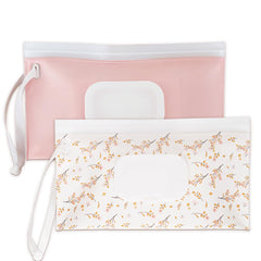 Cephira baby wipes dispenser in pink, portable design for on-the-go convenience.