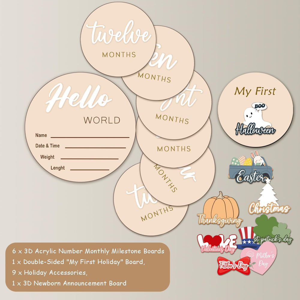 Cephira milestone stickers collection ready to mark each month