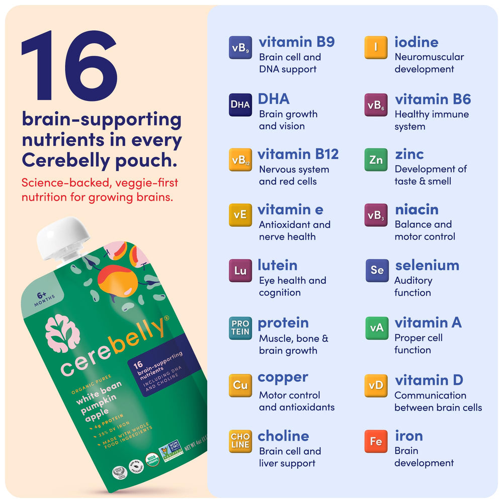 Cerebelly clean-label purity award seal on packaging signals quality