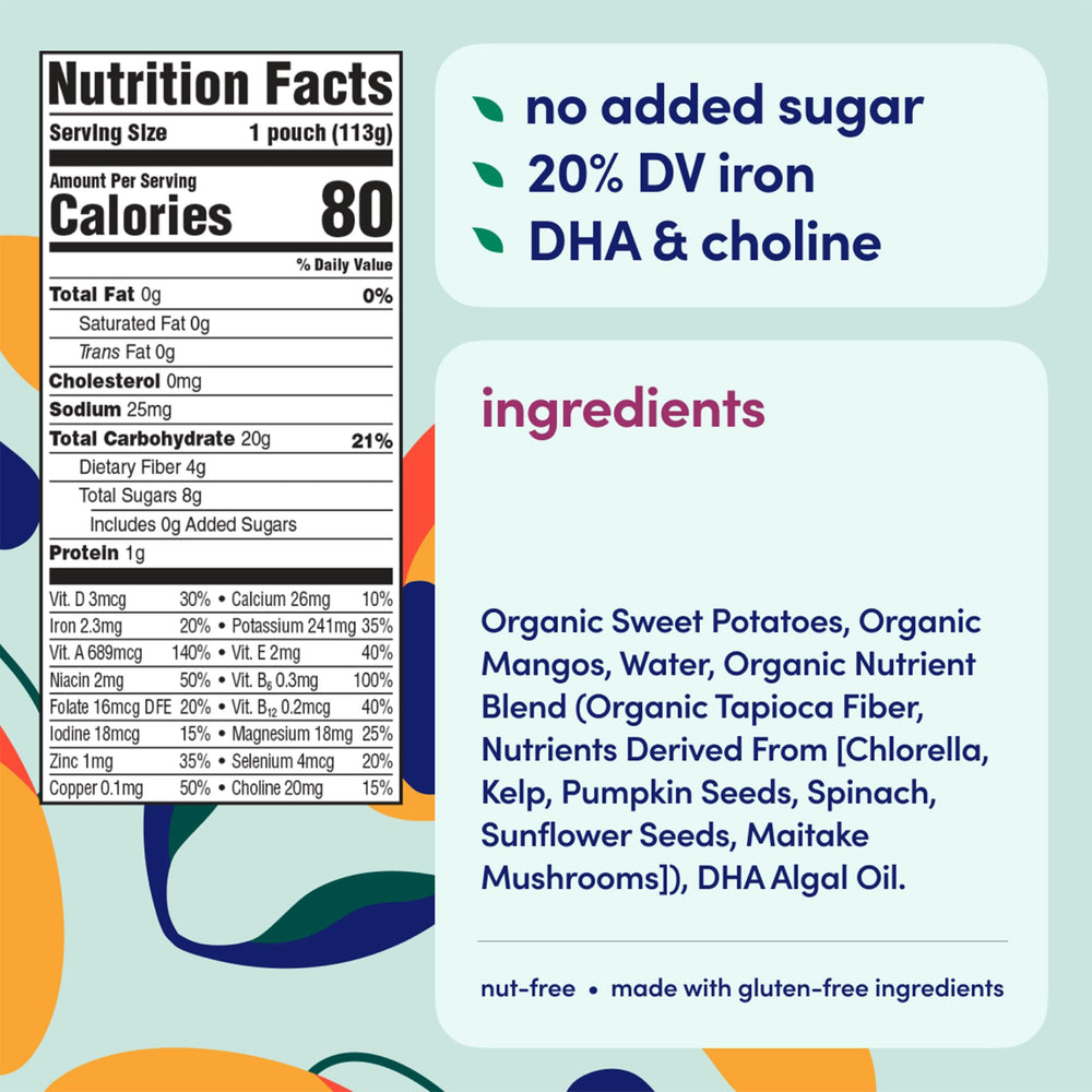 Cerebelly front packaging shows organic ingredients and stage guidance.