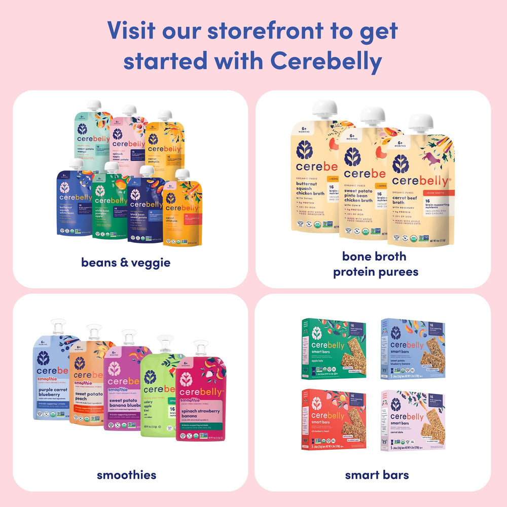 Cerebelly suitable for stages 1 2 and 3 as meals or snacks