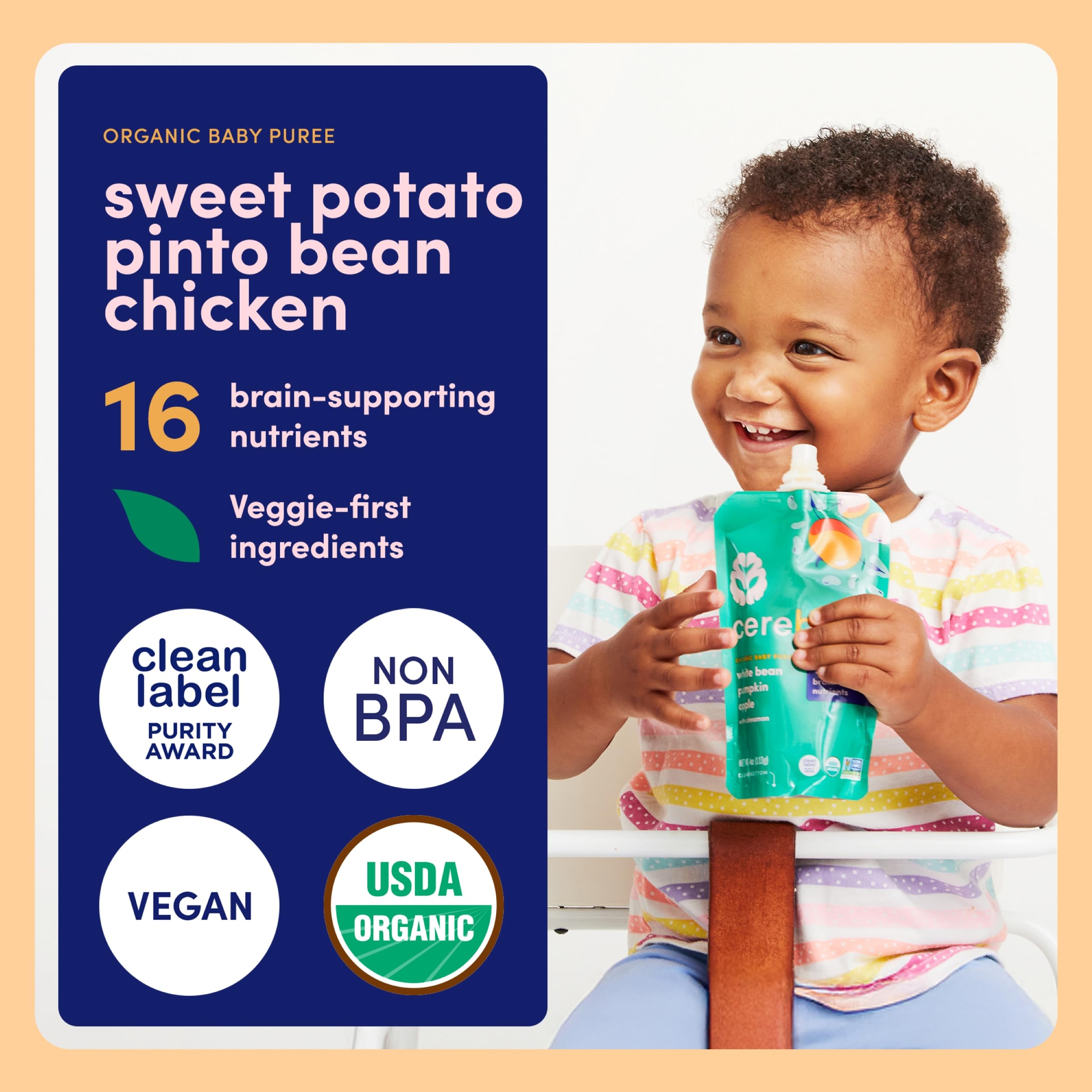 Cerebelly stage 1-3 pouch content, versatile meals for babies.