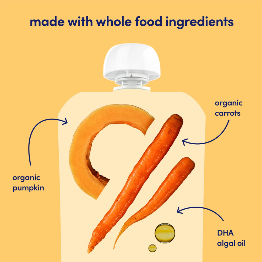 Cerebelly Stage 1–3 suitable snack packaging for babies and toddlers.