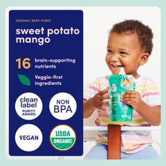 Cerebelly travel-friendly pouch, shelf-stable nutrition ideal for trips and daycare.