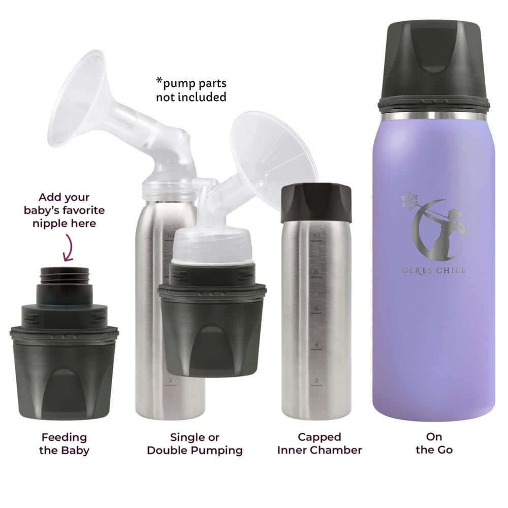 CERES CHILL interior view with reusable storage container for milk portions