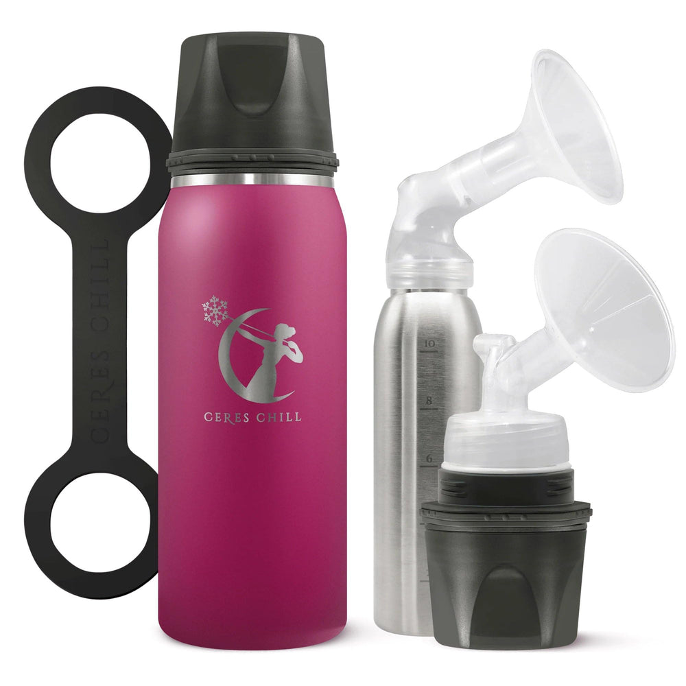 CERES CHILL OG plum exterior shows portable cooler for on-the-go feeding.