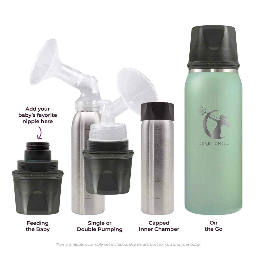 CERES CHILL OG travel-friendly design fits in a diaper bag for discreet pumping