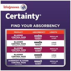 Certainty overnight pad featuring GelBloc odor-absorbing technology for lasting freshness.