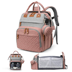 CESAILT diaper bag backpack, closed design for easy commuting and organization on the go.