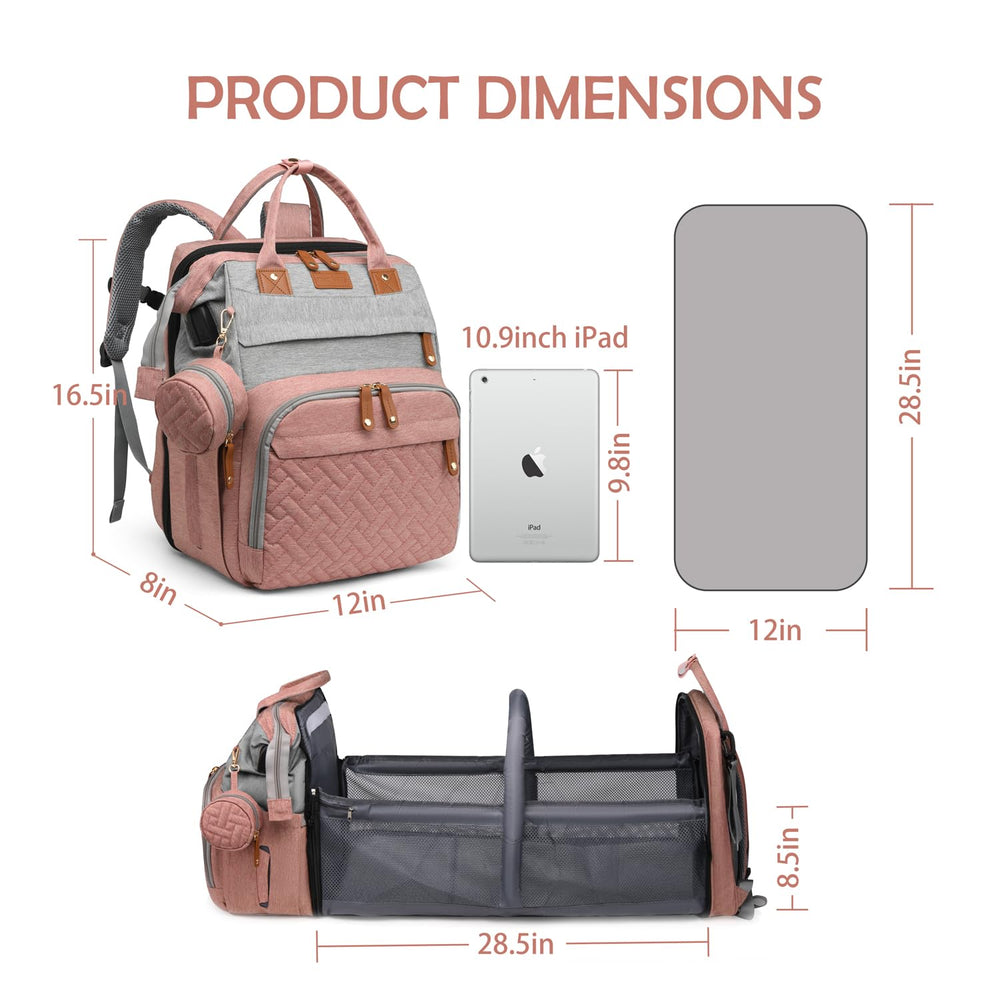 CESAILT diaper bag stroller attachment keeps bag within reach.