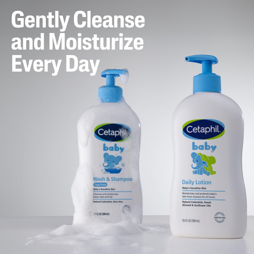 Paraben-free Cetaphil Baby lotion label on packaging