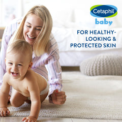 Cetaphil Baby Daily Lotion with sweet almond oil for nourished baby skin.