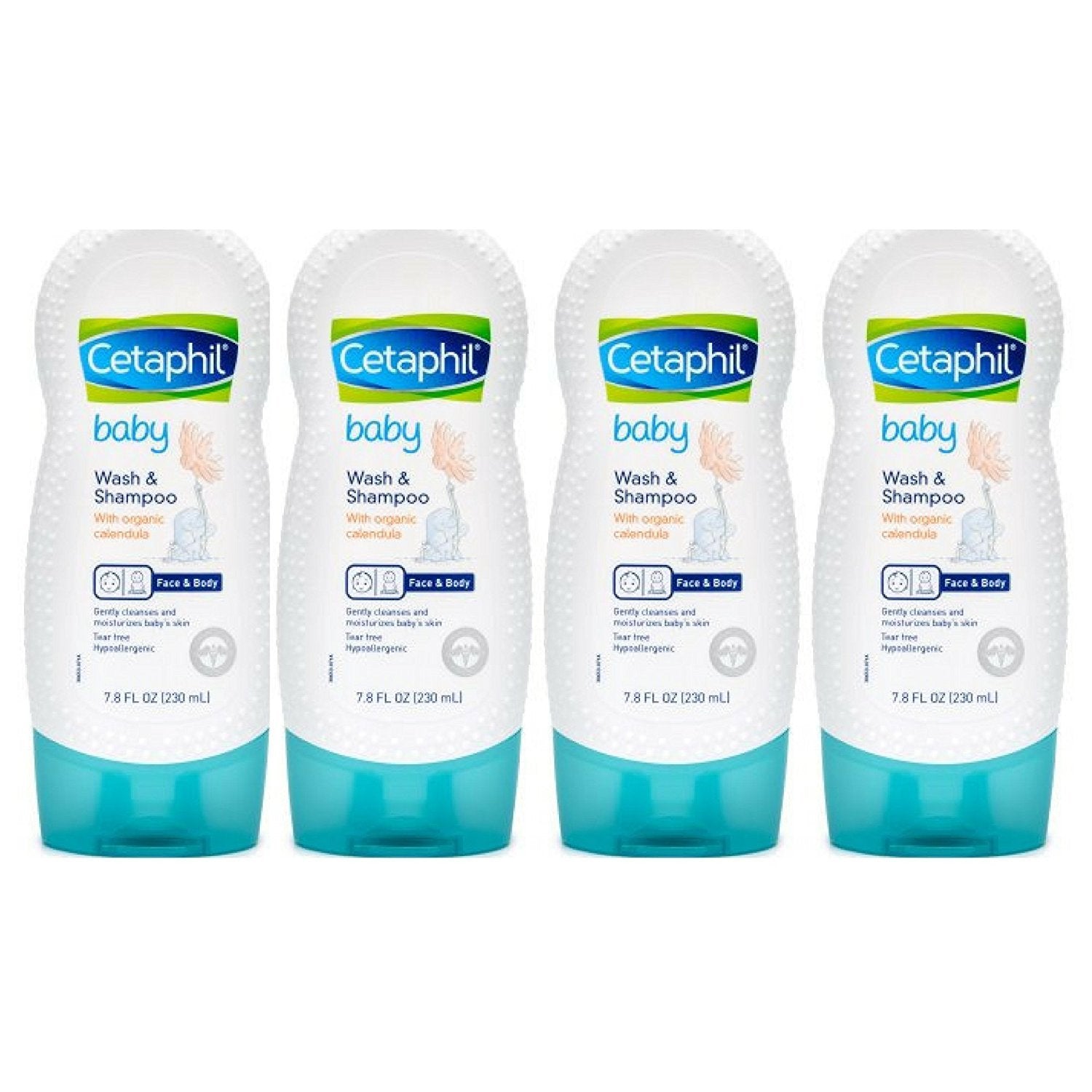 Cetaphil Baby Wash & Shampoo with Calendula bottle showing gentle cleansing for delicate infant skin.