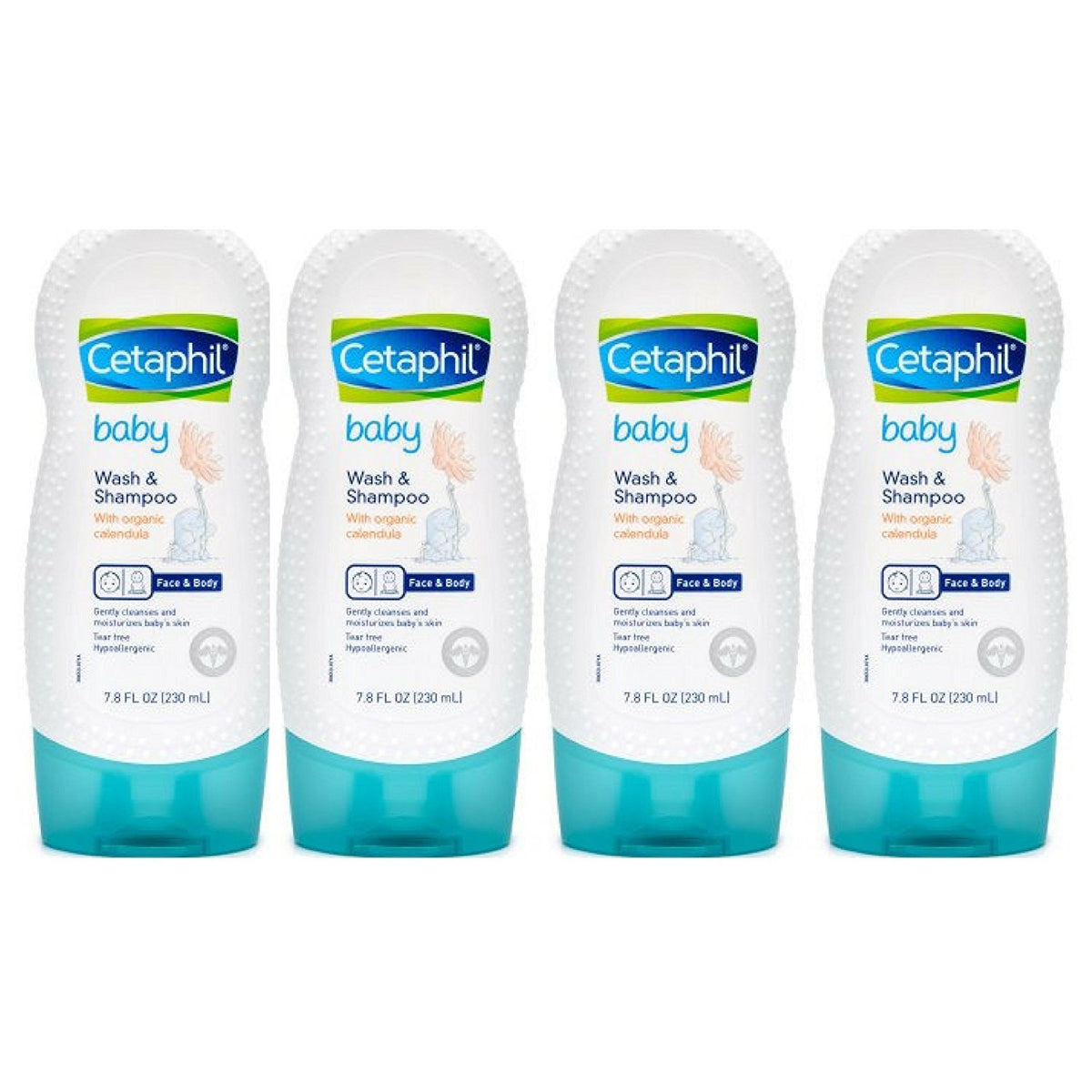 Cetaphil Baby Wash & Shampoo with Calendula bottle showing gentle cleansing for delicate infant skin.