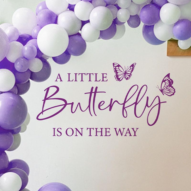 CEUQIESO little butterfly sign backdrop for baby shower decor