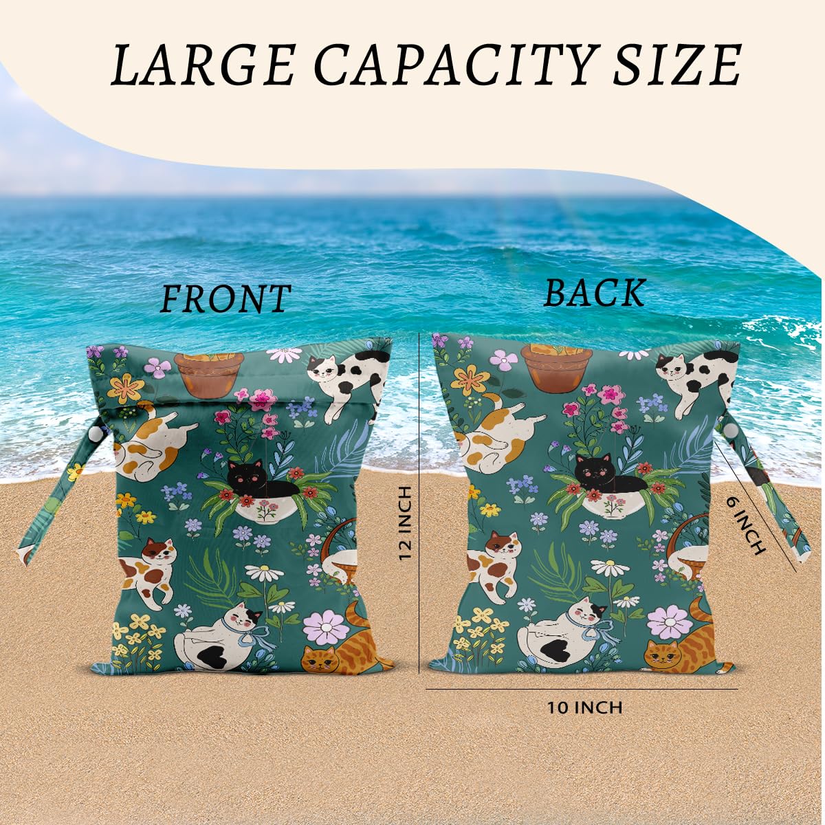 CFGBFDGH Waterproof Wet-Dry Bag seals damp clothes with a zipper