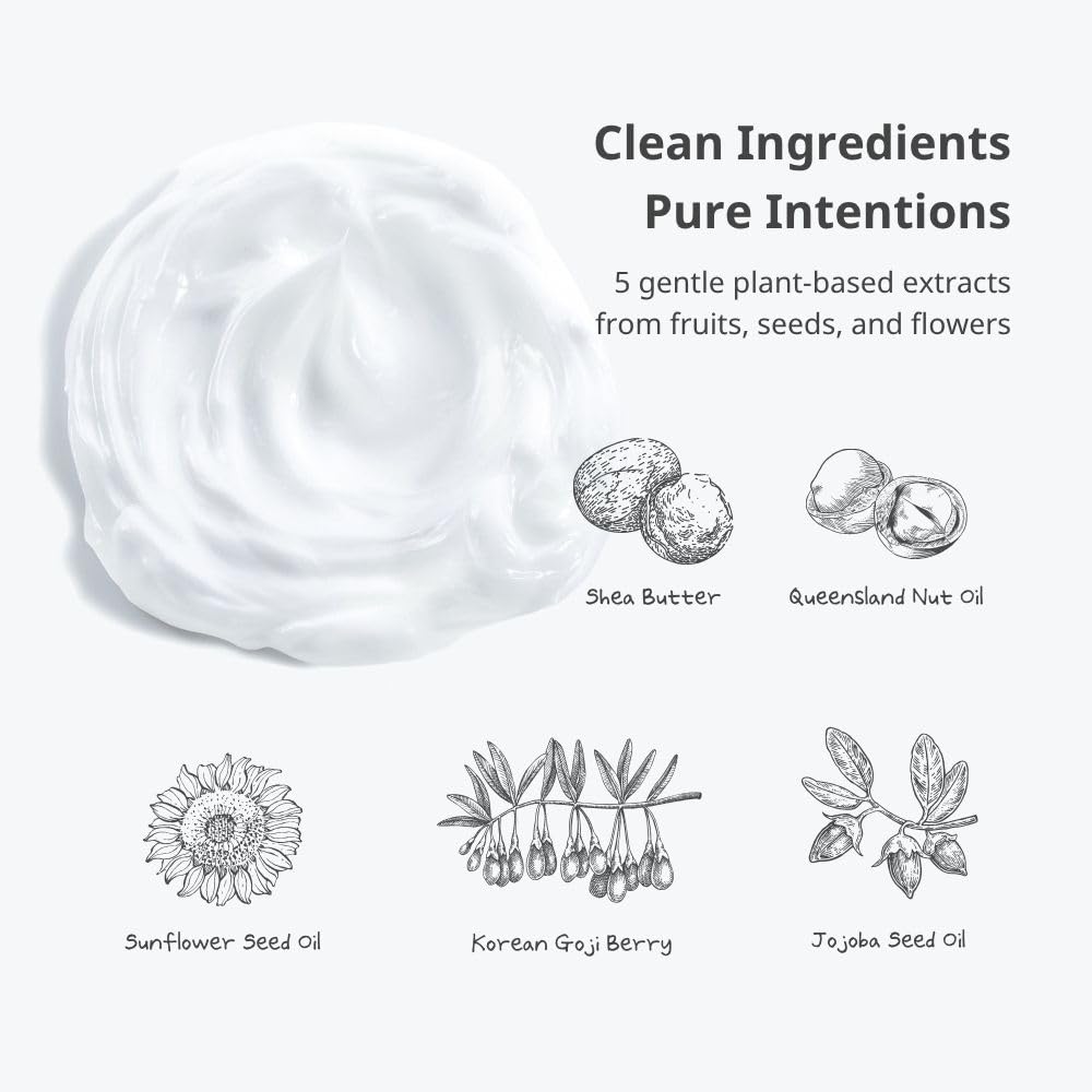 CHA&MOM baby lotion ingredients banner highlights plant-based extracts.